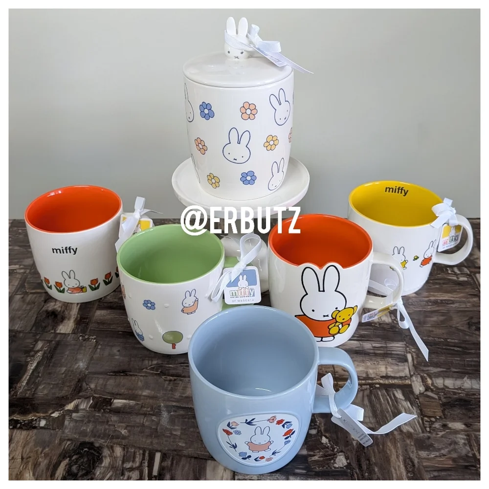 Miffy x Magenta Spring Miffy Mug with Wraparound Design, Sunny Yellow Interior💛 - Picture 6 of 6